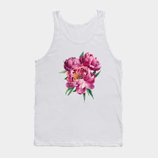 Watercolor bouquet of peonies Tank Top